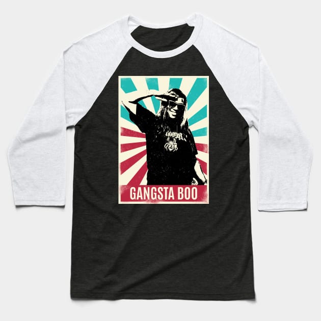 Vintage Retro Gangsta Boo Baseball T-Shirt by Bengkel Band